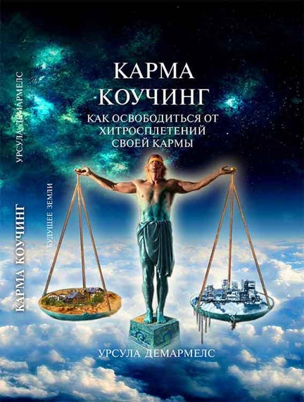 Buchcover der russischen Ausgabe des Buches von Ursula Demarmels "Karma Coaching" (c) Budushee Zemli, Moskau, Russland